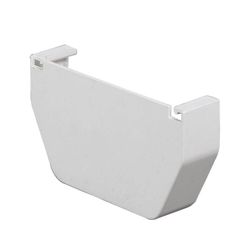 Amerimax 4.625 in. H X 2.375 in. W X 4.625 in. L White Vinyl Left End Cap