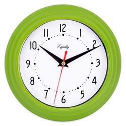 Equity 8 in. L X 8 in. W Indoor Analog Wall Clock Plastic Green