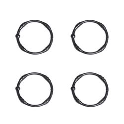 Zenna Home Matte Black Metal Shower Curtain Rings 12 pk