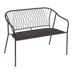 Living Accents Winston Black Steel Frame Stackable Bench
