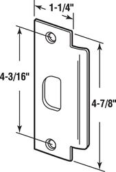 Prime-Line 4.875 in. H X 2 in. L Brass-Plated Steel Replacement Lip Strike