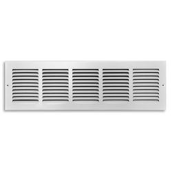 Tru Aire 6 in. H X 24 in. W 1-Way Powder Coat White Steel Return Air Grille