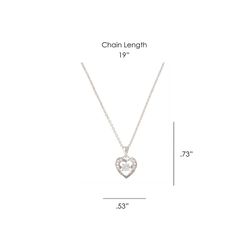 Montana Silversmiths Women's Dancing Stone Heart Silver Necklace Water Resistant