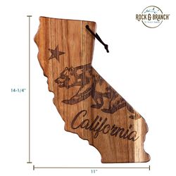 Totally Bamboo Rock & Branch 11 in. L X 14.25 in. W X 0.63 in. Acacia Wood California Serving & Cutt