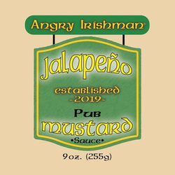 Angry Irishman Jalapeno Mustard Hot Sauce 9 oz