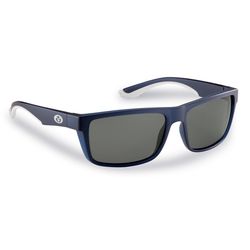Flying Fisherman Streamer Sunglasses Unisex Matte Navy Frame Smoke Lens Polarized