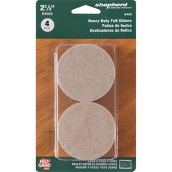 Shepherd Hardware Tan 1 in. Adhesive Felt Sliders 4 pk