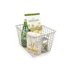 Spectrum 12.25 in. L X 9.25 in. W X 8 in. H Silver Storage Basket