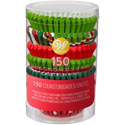 Wilton 1.5 in. Christmas Baking Cups Multicolored 150 pc