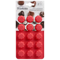 Trudeau Flower Chocolate Mold Pink 2 pc