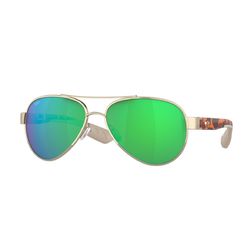 Costa Loreto Sunglasses Men's Rose Gold/Tortoise Frame Green Mirror 580P Lens Polarized