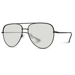 WearMe Pro Sunglasses Black Frame Silver Lens