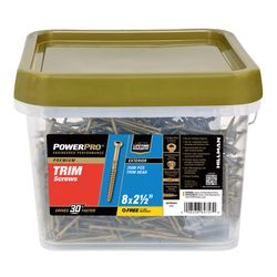 Power Pro No. 8 X 2-1/2 in. L Star Bronze Coarse Trim Screws