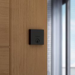 Kwikset Downtown SmartKey Security Matte Black Zinc Single Cylinder Smart Key Deadbolt