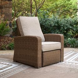 Signature Design by Ashley Carmel Bay Brown Aluminum Frame Casual Loveseat Beige