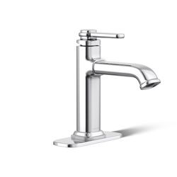 Kohler Envelu Polished Chrome Modern Single-Handle Bathroom Sink Faucet 4 in.