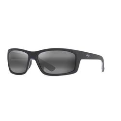 Maui Jim Kanaio Coast Sunglasses Unisex Matte Soft Black/White/Blue Frame Neutral Grey Lens Polarize