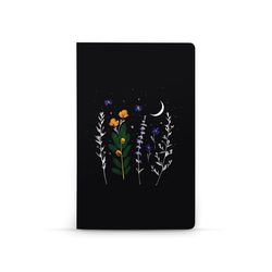 Denik 5 in. W X 8 in. L Sewn Bound Black Flowering of Conciousness Notebook