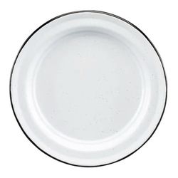 Cinsa White Metal Camping Dinner Plate 8 in. D 1 pk
