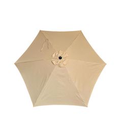Living Accents 9 ft. Tiltable Yellow Market Umbrella
