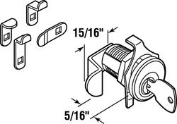 Prime-Line Brushed Nickel Steel Counter Clockwise Mailbox Lock 2