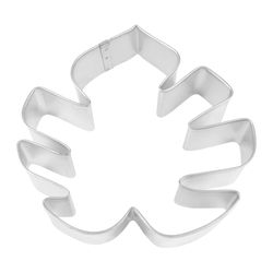 R&M International Corp 4 in. W X 5 in. L Tropical Leaf Cookie Cutter Silver 1 pc