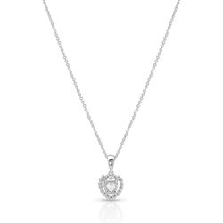 Montana Silversmiths Women's Frozen Heart Silver Necklace Water Resistant