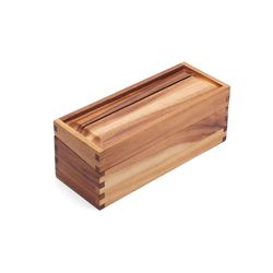 Ironwood Gourmet Acacia Wood Double Recipe Box