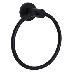 Huntington Brass Satin Black Black Towel Ring Metal