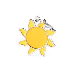 MyFamily Charms Yellow Sun Metal Cat/Dog Pet Tags