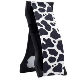 LoveHandle Black/White Cowhide Cell Phone Grip For All Mobile Devices