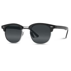 WearMe Pro Sunglasses Black/Silver Frame Black Lens