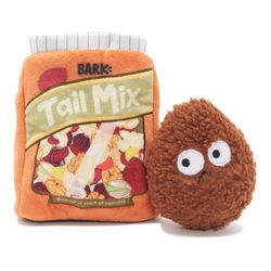 Bark For Dog Multicolored Plush Tail Mix Dog Toy 1 pk