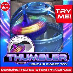 Top Secret Toys Thumbler Light Up Fidget Toy Blue