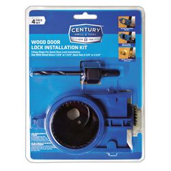 Century Drill & Tool 2-1/8 in. Carbon Steel 2 in. L Door Lock Installation Kit