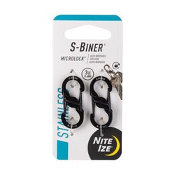 Nite Ize MicroLock Stainless Steel Black Locking S-Biner