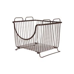 Spectrum Ashley 11 in. L X 12.75 in. W X 10.8 in. H Bronze Stacking Basket