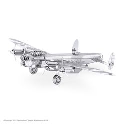Fascinations Metal Earth Avro Lancaster Bomber 3D Model Kit Silver
