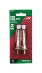 Ace 3 in. W Metal Bright Gold Rigid Door Stop Mounts to door and wall 1/8 in.