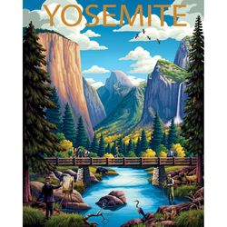 Boardwalk National Park Yosemite Jigsaw Puzzle Multicolored 500 pc