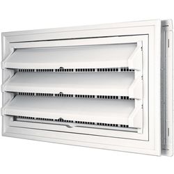 Builders Edge 9.4 in. H X 18.5 in. W White Vinyl Foundation Vent
