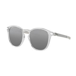 Oakley Pitchman R Sunglasses Unisex Polished Clear Frame Prizm Black Lens Polarized Blue Light Block
