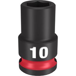 Milwaukee Shockwave 10 mm X 3/8 in. drive Metric/SAE 6 Point Standard Impact Socket 1 pc