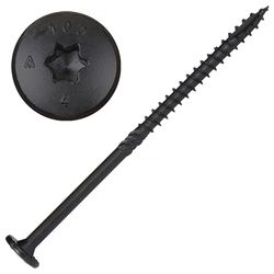 Screw Products, Inc. NOVA #18 in. X 6 in. L Star Black Steel Lag Screw 50 pk