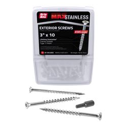 Grip-Rite PrimeGuard Max No. 10 wire X 3 in. L Silver Star Bugle Head Deck Screws 1 lb 68 pk
