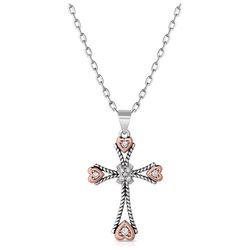 Montana Silversmiths Women's Faith In My Heart Cross Silver Necklace