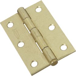 National Hardware 3 in. L Brass Narrow Hinge 2 pk