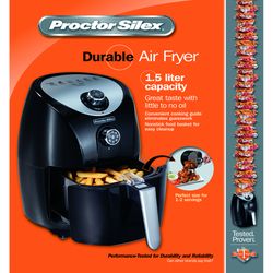 Proctor Silex Black 1.5 L Programmable Air Fryer