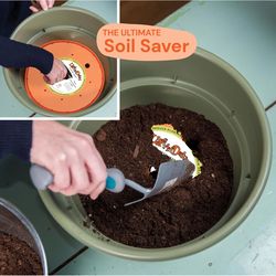 Bloem Ups-A-Daisy 1 in. H X 18 in. W X 18 in. D Orange Plastic Plant Lift