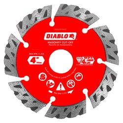 Diablo 4 in. D X 7/8 in. X .094 in. thick Diamond Segmented Turbo Masonry Cut-Off Disc